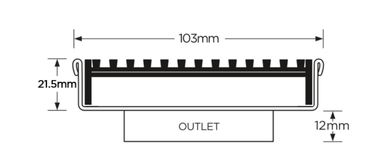 Square Floor Waste with Standard (TR) grate style
