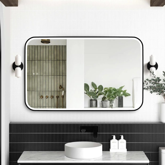 900/1200/1500mm Otti Newport Metal Frame Soft Rectangle Tuffi LED Mirror