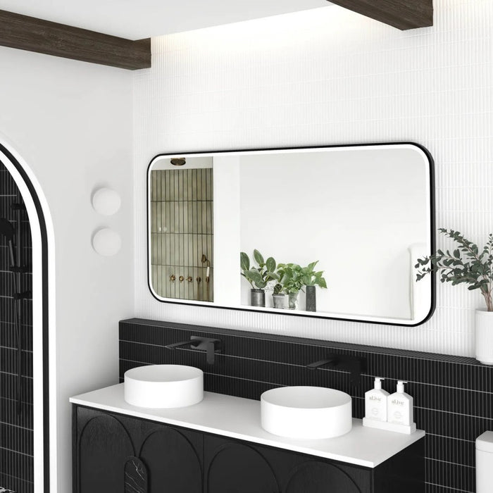 900/1200/1500mm Otti Newport Metal Frame Soft Rectangle Tuffi LED Mirror