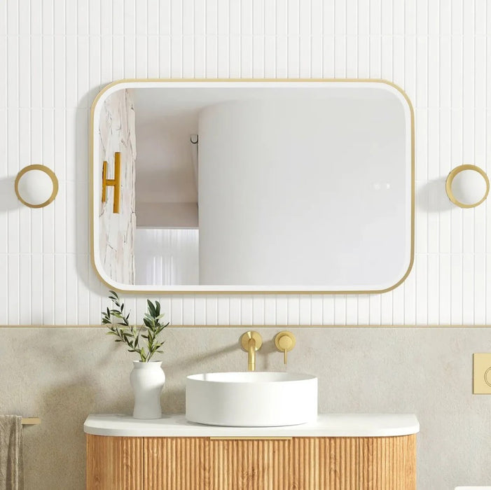 900/1200/1500mm Otti Newport Metal Frame Soft Rectangle Tuffi LED Mirror