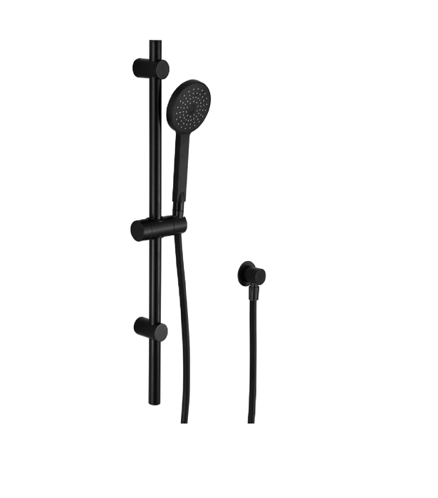 HC Cuter Black Hand Shower On Rail
