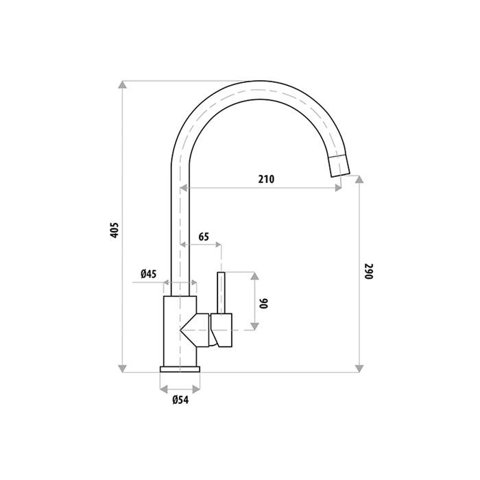 Chrome Elle Stainless Steel Project Sink Mixer