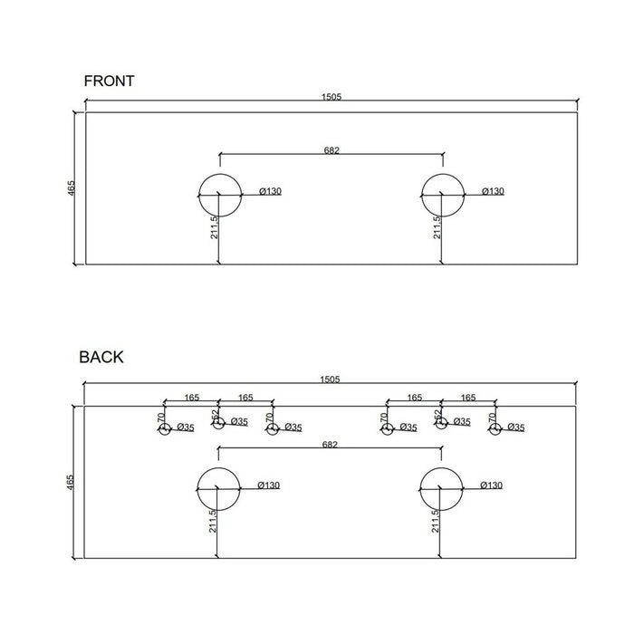 600-1800*455*390mm Mercio Rhea Natural Oak Fluted Wall Hung Vanity