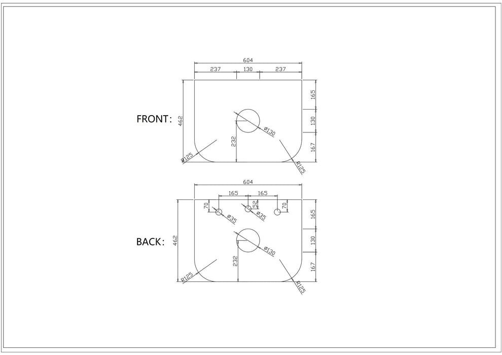 600-1500*455*390mm Mercio Elva Natural Oak Curved MDF Wall Hung Vanity