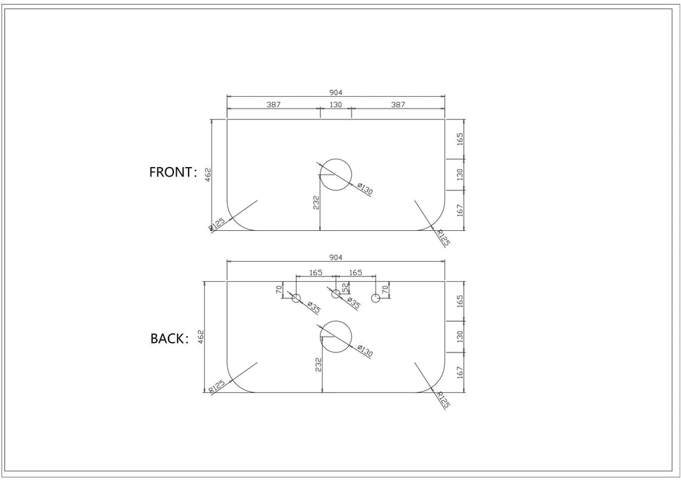 600-1500*455*390mm Mercio Elva Natural Oak Curved MDF Wall Hung Vanity