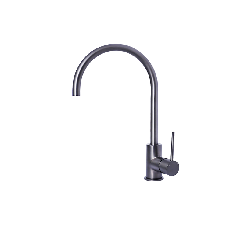 Modernnational Star Mini Gun Metal/Chrome Solid Brass Kitchen Mixer