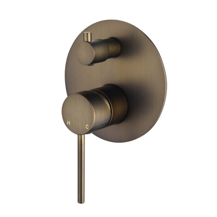 Modernnational Star Mini Round Solid Brass Shower Diverter Mixer