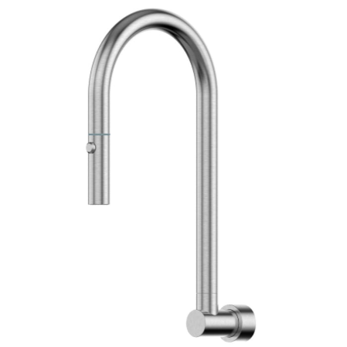 Suprema XPRESS FIT Unique World First Innovation Satin/Chrome/Matt Black 304 Stainless Steel Swivel Pull Out Dual Spray Nozzle Retractable Wall Spout