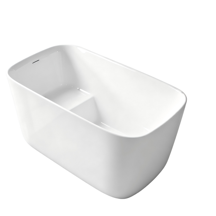 1200*700*600mm Avia Sophie Compact Gloss White Soft Rectangle Freestanding Bathtub