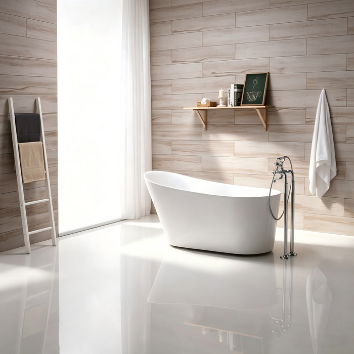 1600*730*750mm Sunny 175 Gloss White Special Shape Acrylic Freestanding Bathtub