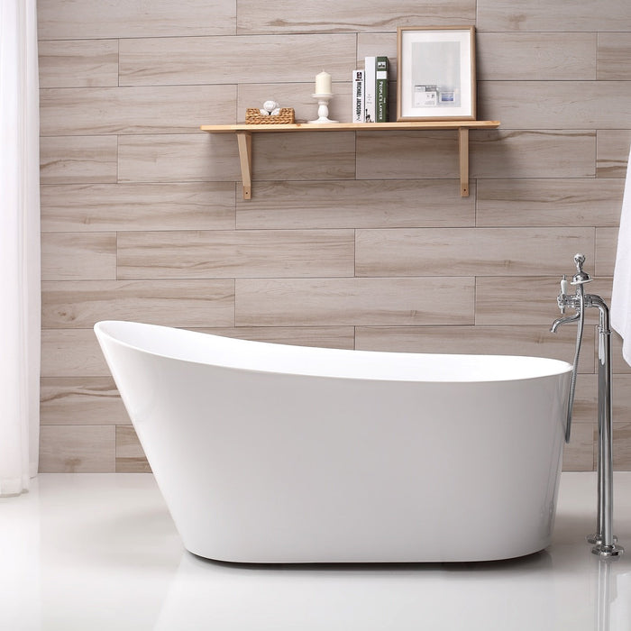 1600*730*750mm Sunny 175 Gloss White Special Shape Acrylic Freestanding Bathtub