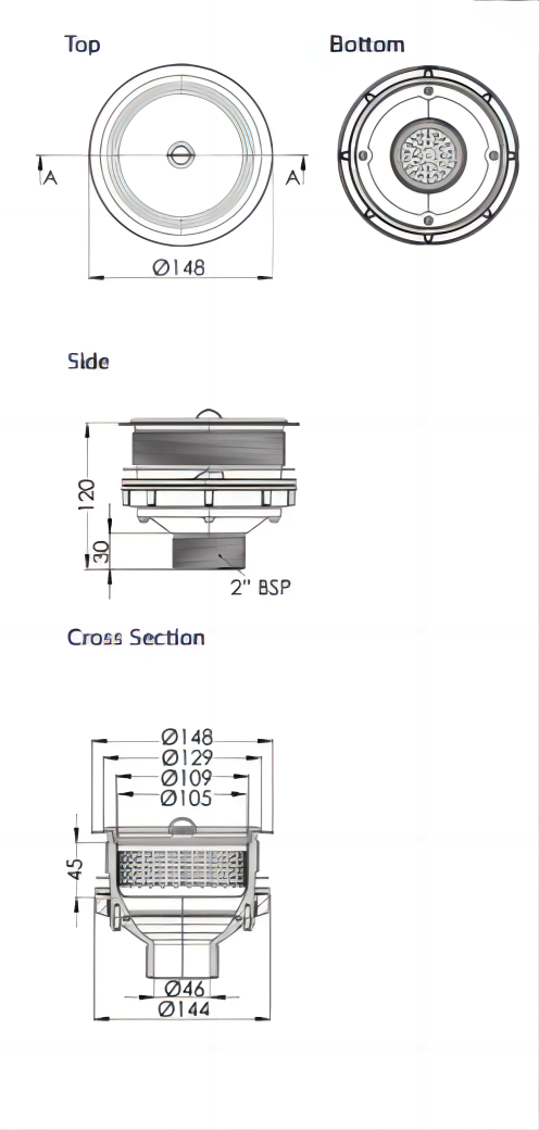 304 Grade Stainless Steel Cast Stainless Sink Waste Arrestor (127mm) - HD reno