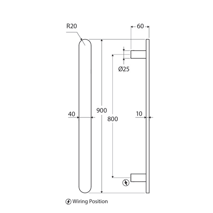 900mm Fienza Empire Slim 304 Stainless Steel Vertical Heated Towel Rail