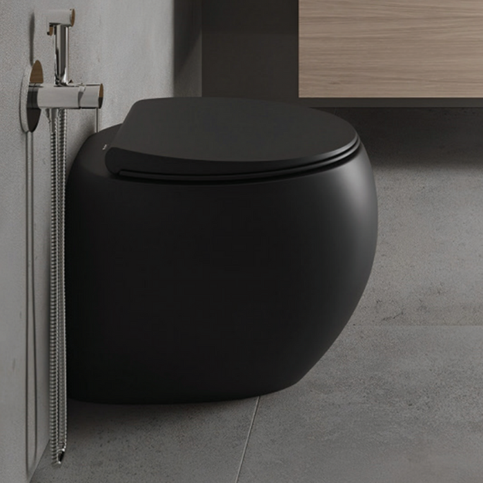 560*400*420mm Fienza RAK Cloud  Rimless Matt White/Black Wall Faced Toilet