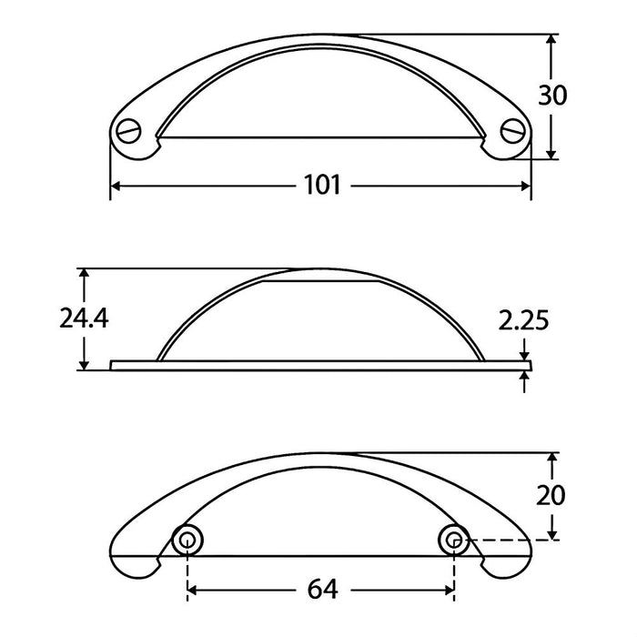 600-1800*455*450mm FIE Mila White EO Board Wall Hung Vanity - Chrome Handle