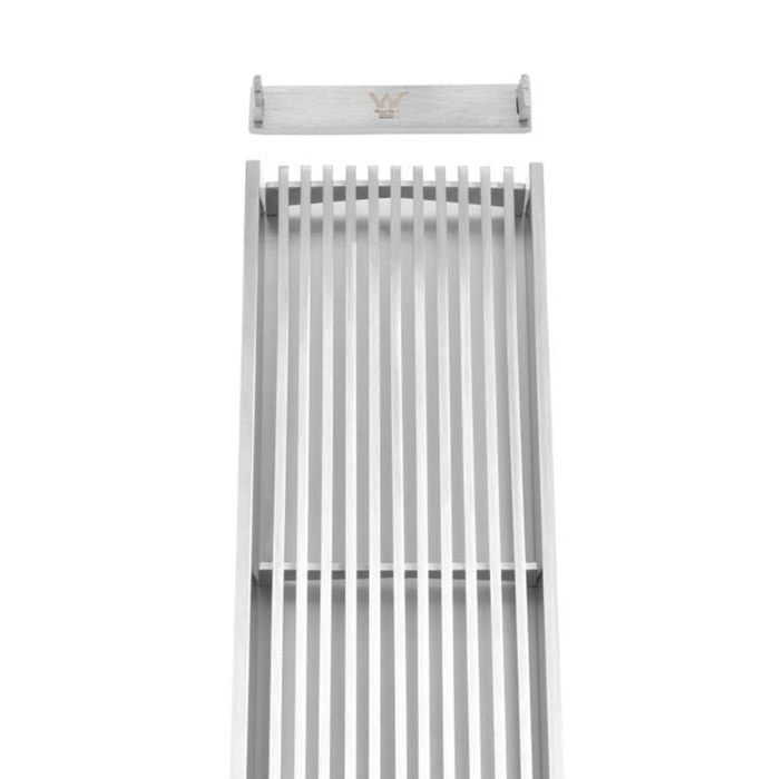 2400mm Somer 316 Stainless Steel Silver DIY Wide Linear Floor Grate Drain For Outdoor Swimming Pools (No Outlet)