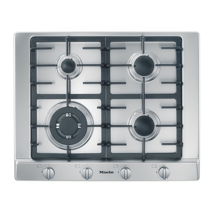 650mm Miele Stainless Steel Knob Control 4 Burner Gas Cooktop