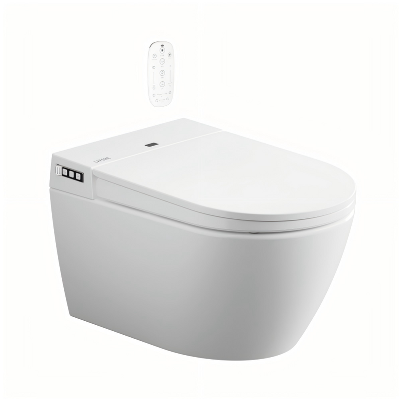590*400*490mm Lafeme Crawford Rimless Wall Faced Minimalist Smart Toilet Suite