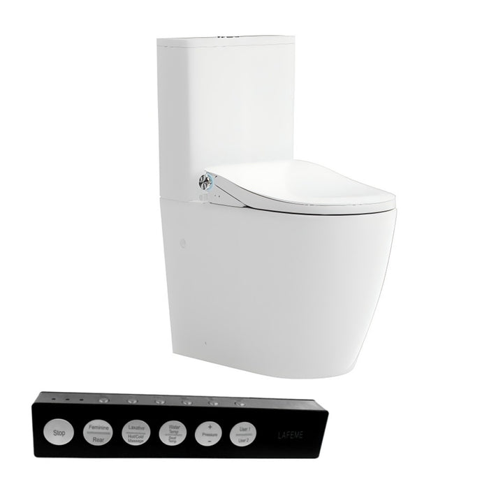 655*375*870mm Lafeme Thea Standard/Luxury Vega Rimless Tornado Back To Wall Smart Toilet Suite With Extra Height