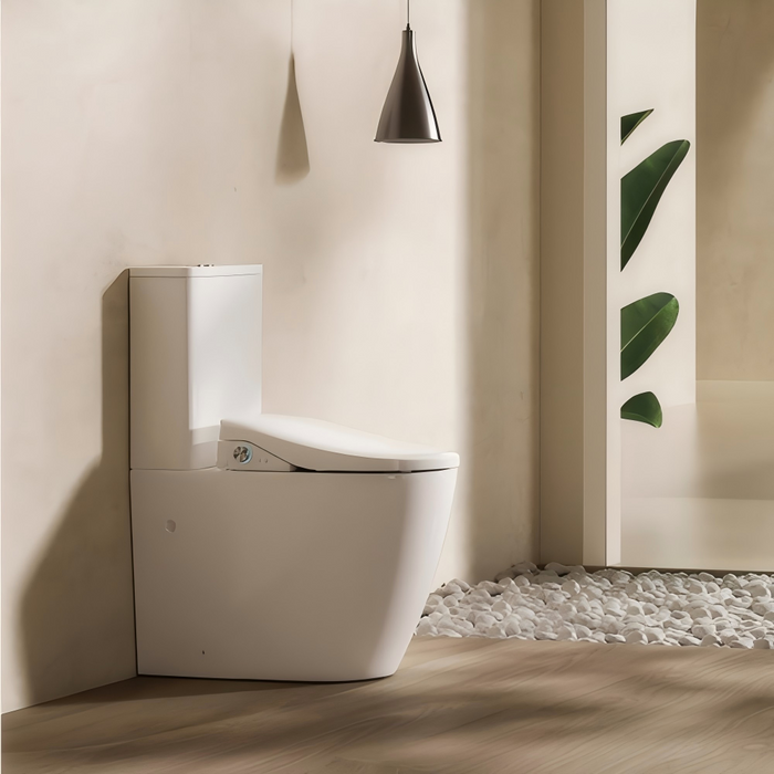 680*390*840mm Lafeme Catania Standard-Luna Rimless Back To Wall Smart Toilet Suite With Heated Seat