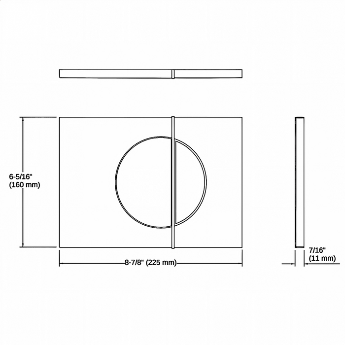 Kohler Note 225mm Flush Plate for Mechanical Cistern Only