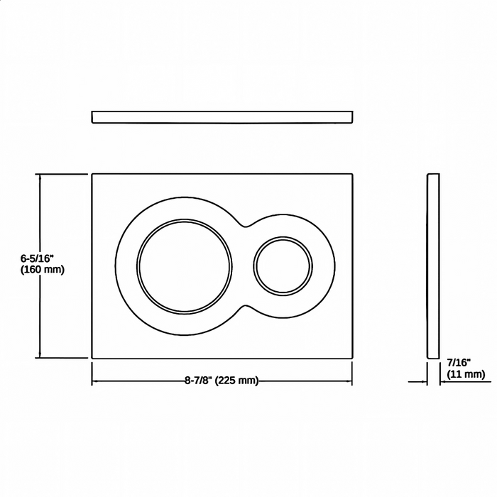 Kohler Lynk 225mm Flush Plate for Mechanical Cistern Only
