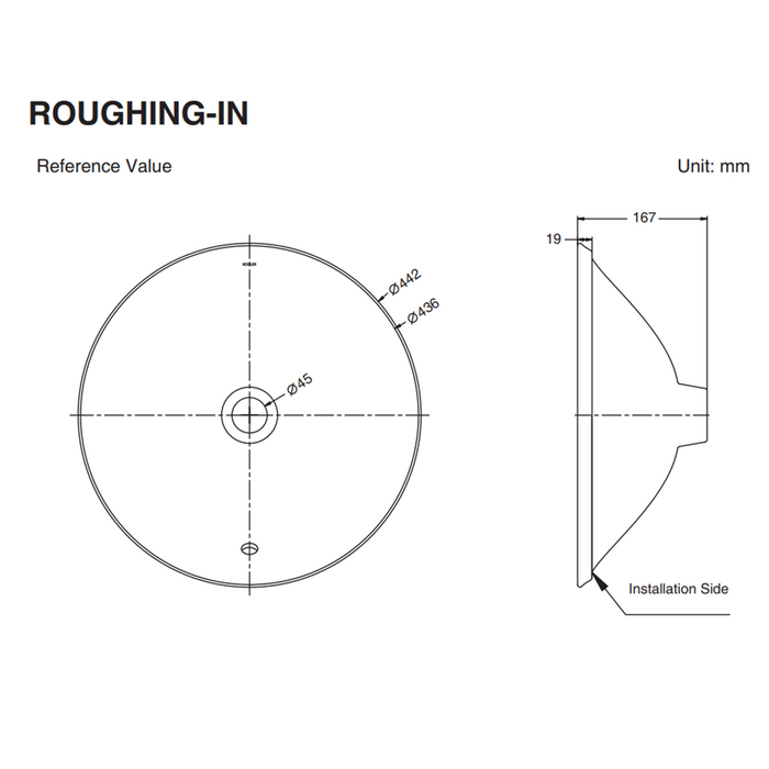 442mm Kohler Carillon Round Wading Pool Semi Insert Basins