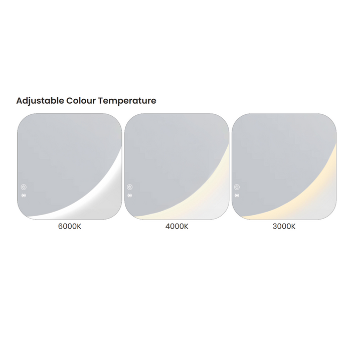 900*450mm Otti Noosa Frameless Oval Back Lit Tuffi LED Mirror