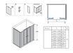 1400-2250*2000mm L Shape Double Sliding Black Semi-frameless Shower Screens - HD reno