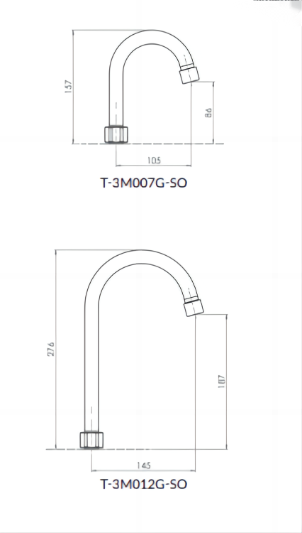 Stainless Steel Gooseneck 7" Swivel Spout Only. - HD reno