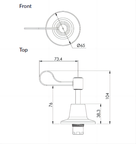 Pair Lever Handle Wall Top Assembly