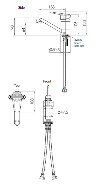 Stainless Steel Basin Mixer - HD reno