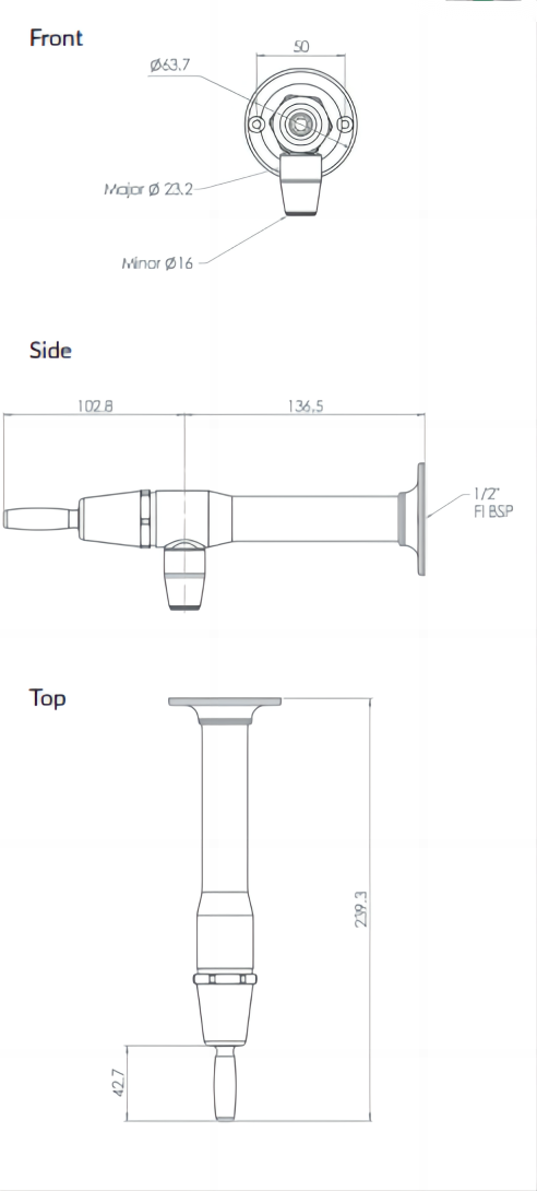 Lever Handle Wall Mount Bottle Filler - HD reno