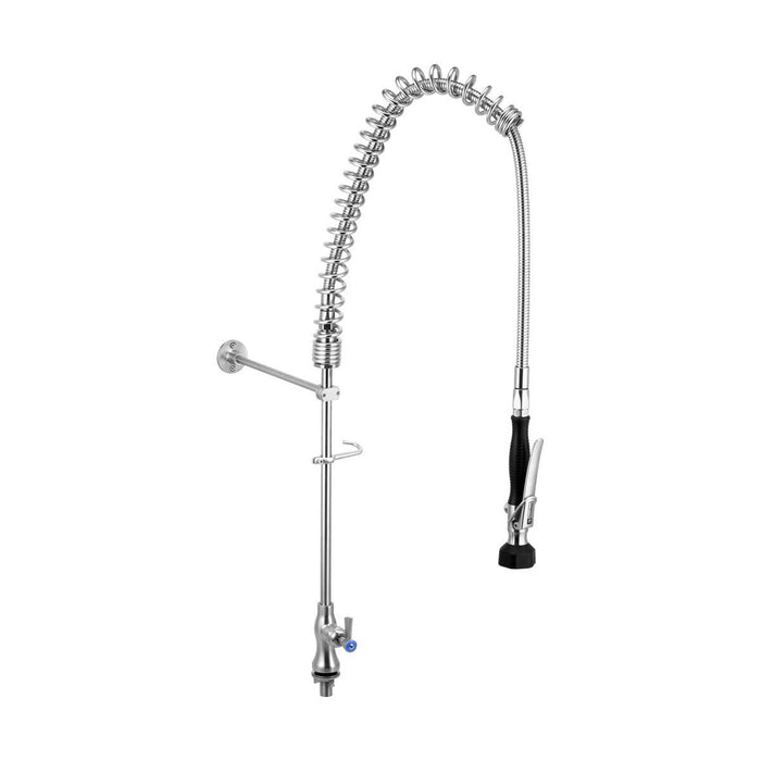 3monkeez Stainless Steel Single Bench Mount Pre-Rinse Unit