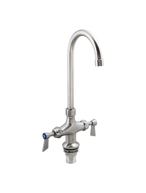 Stainless Steel Dual Hob Mount Body with Gooseneck Spout - HD reno