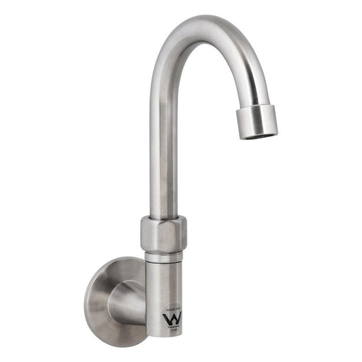 Stainless Steel Wall Elbow with Gooseneck Swivel Spout - HD reno