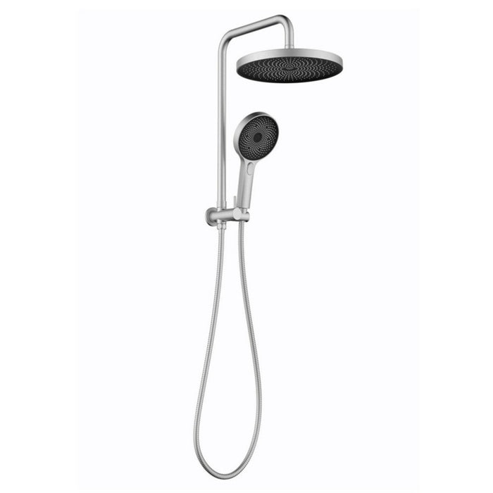 Linkware The Gabe Round Three Function Twin Shower On Rail