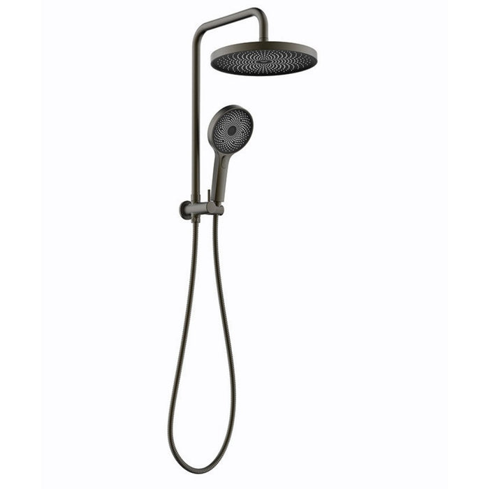 Linkware The Gabe Round Three Function Twin Shower On Rail