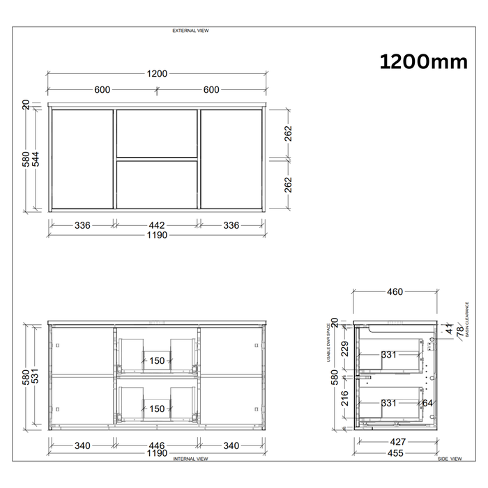 TIMBERLINE TAKANO CUSTOM WALL HUNG VANITY (ALL SIZING)