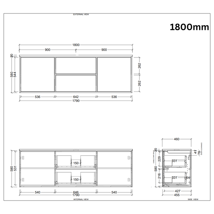 TIMBERLINE TAKANO CUSTOM WALL HUNG VANITY (ALL SIZING)
