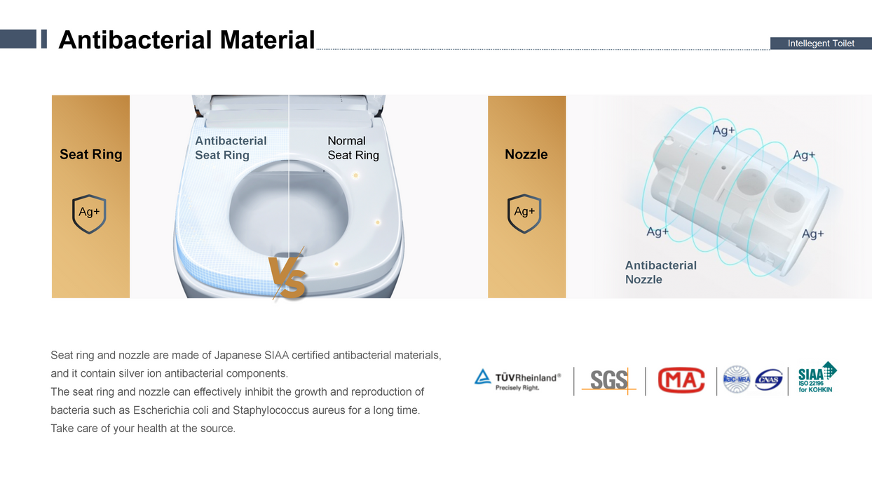396*686*490mm Sunny Round Cistern-Integrated NightLight Antibacterial Remote Control Smart Toilet