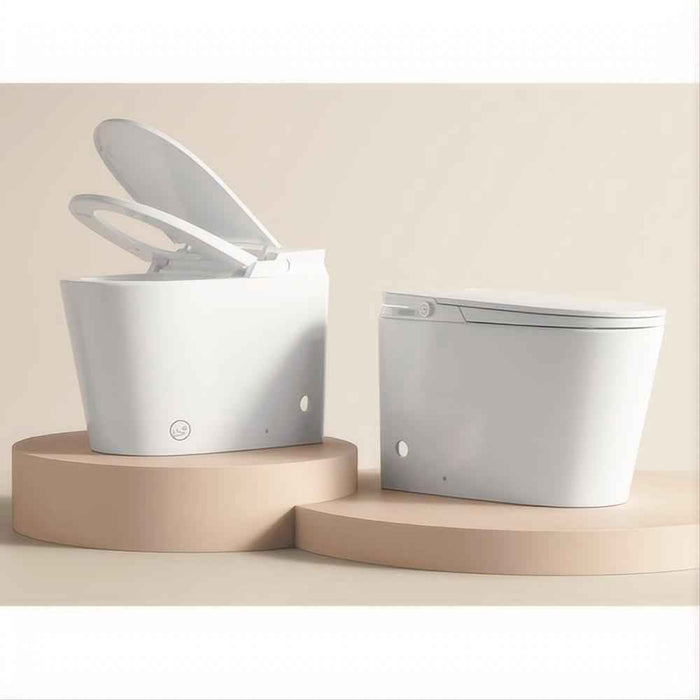 396*686*490mm Sunny Round Cistern-Integrated NightLight Antibacterial Remote Control Smart Toilet