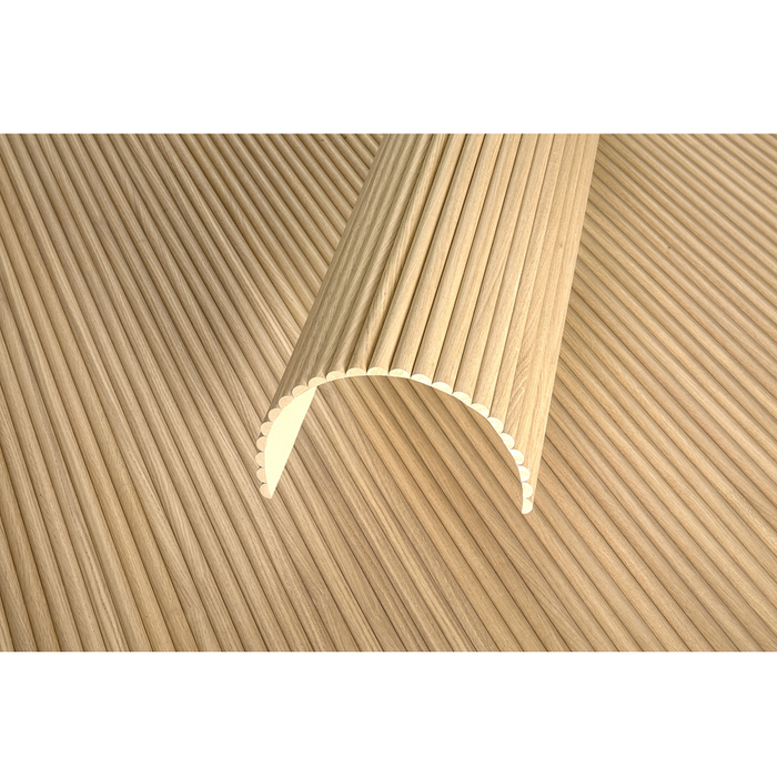 25mm Natural Oak Round Timber Veneer Flexible Wall Panel