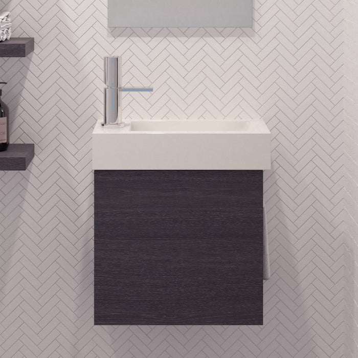 TIMBERLINE THEO 460MM SPACE SAVING SINGLE BOWL CUSTOM WALL HUNG VANITY