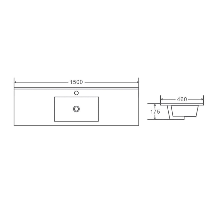 600-1500*455*830mm Mercio Bella Notaio Walnut Freestanding Vanity