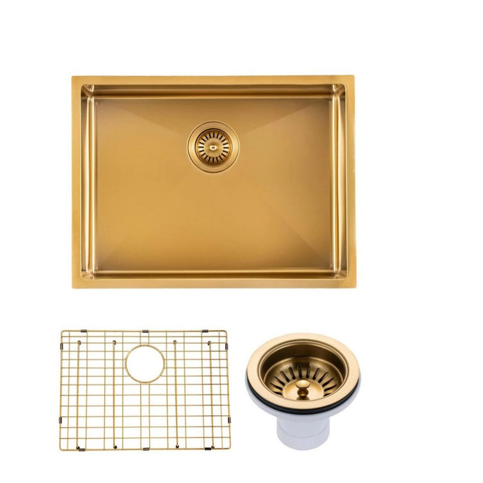 600*450*230/300mm Aquaperla Handmade Stainless Steel PVD Coating Single Bowl Kitchen Sink