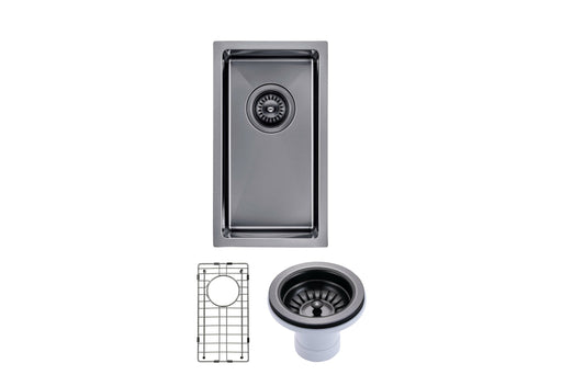 250x450x215mm ACA 1.2mm Handmade Top/Undermount 304 Stainless Steel Single Bowl Kitchen Sink - HD reno