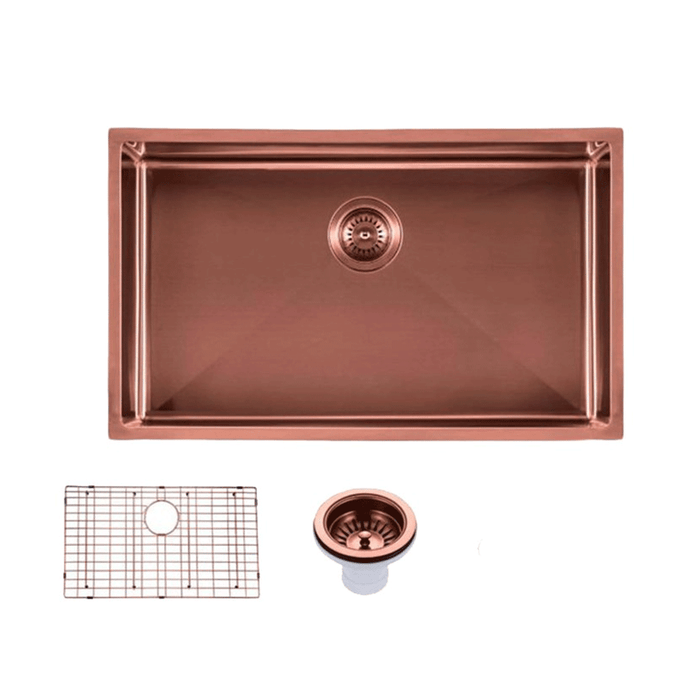 762*457*254mm ACA 1.2mm Stainless Steel PVD Coating Round Corner Single Bowl Kitchen Sink