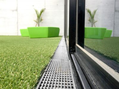 Slimline Linear Drainage system with Architectural (AR) grate style