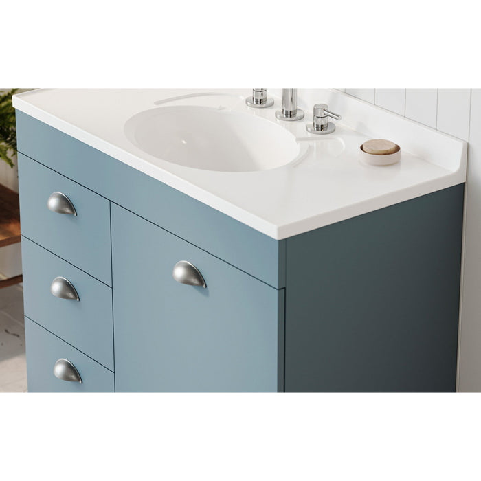 TIMBERLINE SAXBY BLUE SATIN CABINET SAMPLE